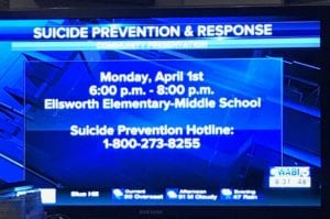 Suicide Prevention Hotline for Ellsworth Middle School